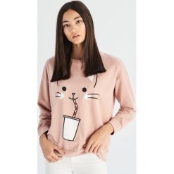 Bluza z kocim motywem - Różowy. Czerwone bluzy bez kaptura damskie Sinsay, l. Za 69.99 zł.