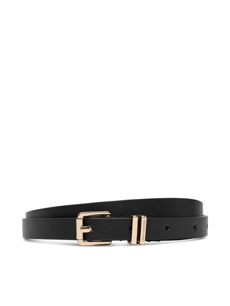 Tommy Hilfiger Pasek Th Square 1.5 AW0AW18693 Czarny. Czarne paski damskie Tommy Hilfiger, bez wzorów, ze skóry. Za 189.99 zł.