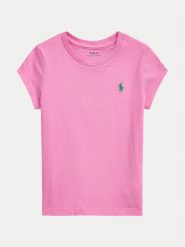 Polo Ralph Lauren T-Shirt 312833549081 Różowy Regular Fit. Czerwone koszulki dziewczęce Polo Ralph Lauren, bez wzorów, z bawełny, bez ramiączek. Za 119.99 zł.
