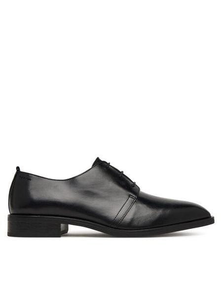 Calvin Klein Półbuty Slim Clean Derby Lth HM0HM02004 Czarny. Czarne buty wizytowe męskie CALVIN KLEIN, ze skóry, bez zapięcia. Za 370.99 zł.