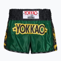 Spodenki treningowe meskie YOKKAO Original Muay Thai. Zielone szorty męskie YOKKAO, z materiału, bez kołnierzyka. Za 289.99 zł.