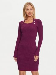 Marciano Guess Sukienka dzianinowa 4BGK01 5613Z Różowy Bodycon Fit. Czerwone sukienki damskie Marciano Guess, z aplikacjami, z dzianiny, wizytowe, bez kołnierzyka, bez ramiączek, bodycon. Za 429.99 zł.