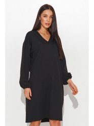 Numinou Sukienka w kolorze czarnym rozmiar: 36/38. Czarne sukienki damskie Numinou, bez wzorów, bez kołnierzyka, bez ramiączek, midi. Za 158.95 zł.