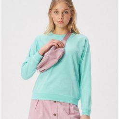 Gładka bluza basic - Zielony. Zielone bluzy bez kaptura damskie Sinsay, l. Za 29.99 zł.