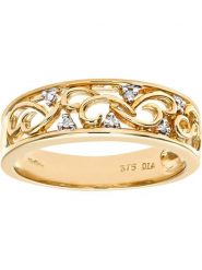 Revoni Złoty pierścionek z diamentami rozmiar: 53. Żółte pierścionki damskie Revoni, z diamentem, złote. Za 2,479.99 zł.