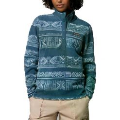 Kurtka COLUMBIA BENTON SPRINGS PRINTED 1/ Niebieski. Niebieskie kurtki damskie Columbia, bez wzorów, z tkaniny, bez kaptura. Za 236.50 zł.
