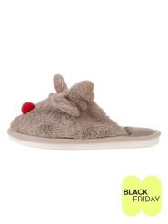 Confly Kapcie w kolorze szarobrązowym rozmiar: 38. Brązowe kapcie damskie Confly, z materiału. Za 87.19 zł.