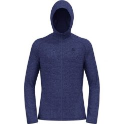 Bluza męska Odlo TENCIA Mid layer hoody full zip. Niebieskie bluzy z kapturem męskie Odlo, m, z materiału. Za 479.99 zł.