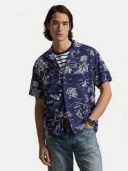 Polo Ralph Lauren Koszula 710B14282001 Granatowy Classic Fit. Niebieskie koszule męskie Polo Ralph Lauren, m, bez wzorów, z wiskozy, bez kołnierzyka, bez ramiączek. Za 969.99 zł.