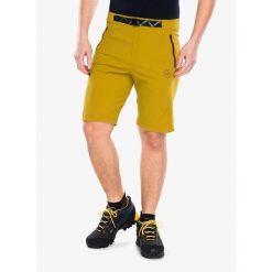 Spodenki turystyczne męskie La Sportiva West Crest Shorts. Żółte szorty męskie La Sportiva, bez kołnierzyka. Za 382.99 zł.