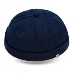 Letnia Czapka - Leonka (Dokerka) - Pako Jeans - Granatowa. Niebieskie czapki męskie Pako Jeans, na lato, bez wzorów, z bawełny. Za 49.99 zł.