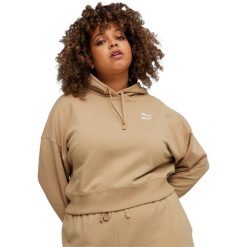 Bluza z kapturem Puma Better Classics Cropped Hoodie Tr, Kobiety. Brązowe bluzy z kapturem damskie Puma, s, z bawełny. Za 390.00 zł.