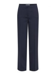 ONLY Spodnie materiałowe Raven 15357586 Granatowy Straight Fit. Niebieskie spodnie materiałowe damskie Only, bez wzorów, z materiału. Za 169.99 zł.