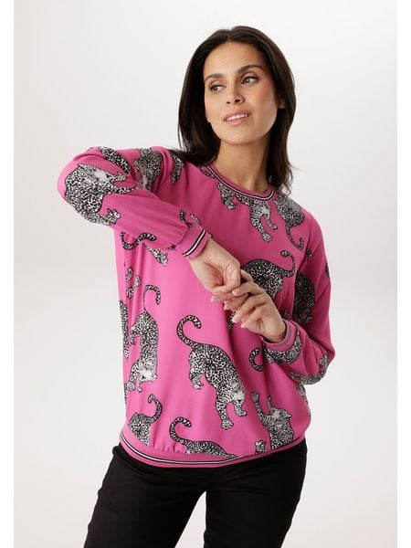 Aniston Bluzka w kolorze różowym rozmiar: 38. Różowe bluzki damskie Aniston, bez wzorów, bez kołnierzyka, bez ramiączek. Za 173.99 zł.