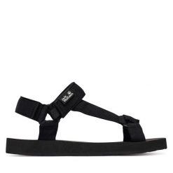 Sandały Jack Wolfskin. Czarne sandały męskie Jack Wolfskin, bez zapięcia. Za 329.99 zł.