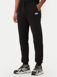 KARL LAGERFELD Spodnie dresowe 705782 562917 Czarny Regular Fit. Czarne spodnie dresowe męskie Karl Lagerfeld, bez wzorów, z bawełny. Za 419.99 zł.