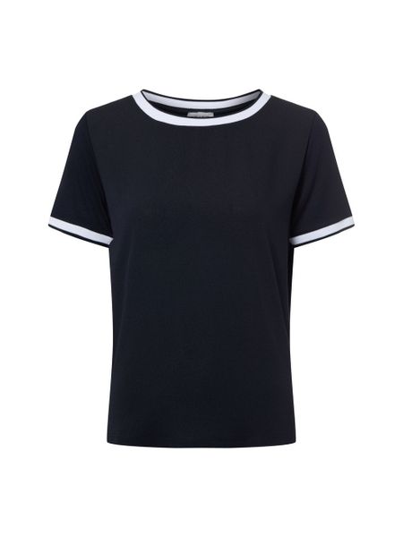 More & More Koszulka damska Kobiety Sztuczne włókno niebieski jednolity, 38. Niebieskie bluzki sportowe damskie MORE & MORE, z materiału, bez kołnierzyka, bez ramiączek. Za 219.95 zł.