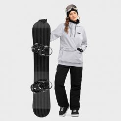 Kurtka narciarsko-snowboardowa damska W3-W Lhotse. Szare kurtki damskie SIROKO, m, bez wzorów, z materiału, bez kaptura, narciarskie. Za 338.00 zł.