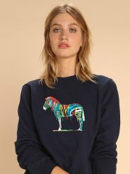 WOOOP Bluza "Fresh Paint" w kolorze granatowym rozmiar: M. Niebieskie bluzy bez kaptura damskie Wooop, m. Za 88.02 zł.