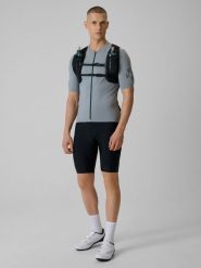 4F Spodenki kolarskie z żelową wkładką męskie - czarne XL. Czarne szorty męskie 4f, bez wzorów, z dzianiny. Za 249.99 zł.