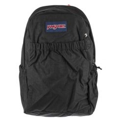 Plecak sportowo-turystyczny dla dorosłych Slouch Pack Backpack. Czarne plecaki damskie JanSport, bez wzorów, z materiału, sportowe. Za 199.99 zł.