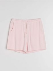 Szorty dresowe z bawełną - różowy. Czerwone szorty damskie Sinsay, bez wzorów, z bawełny. Za 25.99 zł.