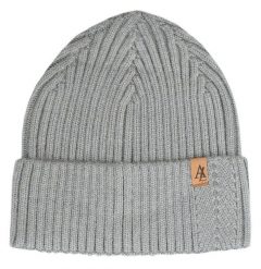Czapka Jesienno-Zimowa (beanie) – Alties - Kolor Popielaty. Szare czapki męskie Alties, na zimę, bez wzorów, z dzianiny, sportowe. Za 59.00 zł.