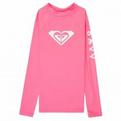 Dziewczęca koszulka z długim rękawem i filtrem UV WHOLE HEARTED. Czerwone koszulki dziewczęce Roxy, s, bez wzorów, z elastanu, bez ramiączek. Za 139.95 zł.