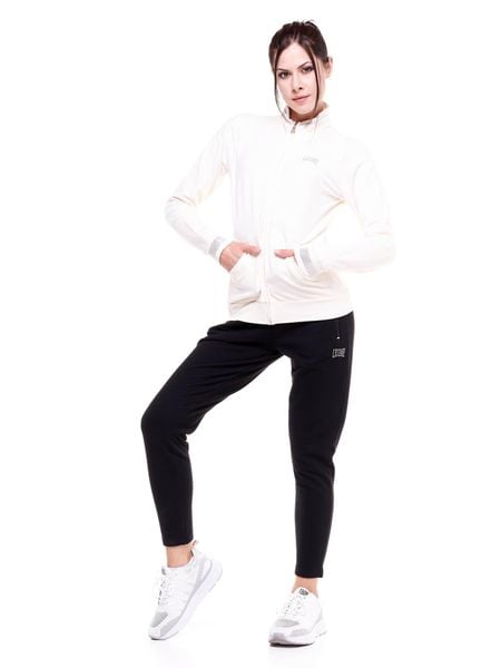 Kombinezon damski z kołnierzykiem Shine On. Białe kombinezony damskie LEONE 1947 APPAREL, m, bez wzorów, z dresówki, bez kołnierzyka, bez ramiączek. Za 147.31 zł.