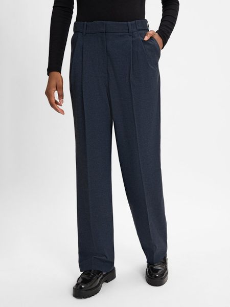 Tommy Hilfiger spodnie materiałowe Kobiety Sztuczne włókno niebieski, 38. Niebieskie spodnie materiałowe damskie Tommy Hilfiger, bez wzorów, z materiału, eleganckie. Za 429.95 zł.