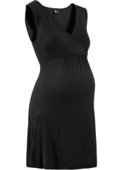 Koszula nocna do karmienia z wiskozy. Czarne koszule nocne damskie bonprix, bez wzorów, z wiskozy, moda ciążowa. Za 67.99 zł.