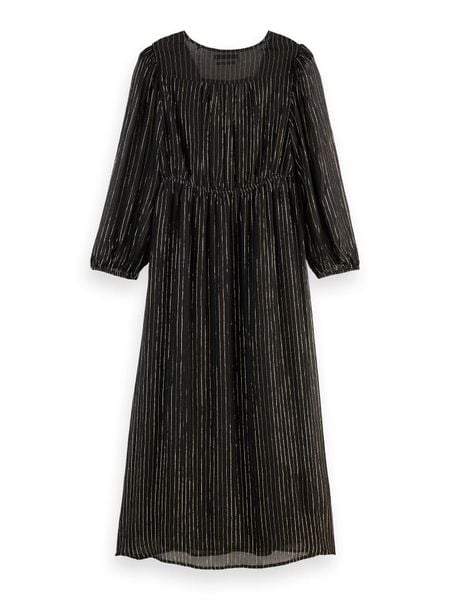 Scotch & Soda Sukienka w kolorze złoto-czarnym rozmiar: 36. Czarne sukienki damskie Scotch & Soda, bez wzorów, bez kołnierzyka, bez ramiączek, maxi. Za 214.19 zł.