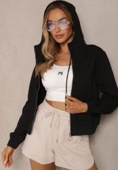 Czarna Bluza Rozsuwana z Kapturem i Kieszeniami Ulosanea. Czarne bluzy z kapturem damskie Renee, l. Za 59.99 zł.