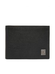 Calvin Klein Portfel Emblem Hw Trifold W/ Coin LV04D1283G Czarny. Czarne portfele męskie CALVIN KLEIN, bez wzorów, ze skóry. Za 369.99 zł.