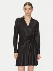 DKNY Sukienka koktajlowa DD4JL26A Czarny Slim Fit. Czarne sukienki damskie DKNY, bez wzorów, z syntetyku, wizytowe, bez kołnierzyka, bez ramiączek. Za 379.99 zł.