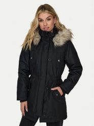 ONLY Parka Iris 15304625 Czarny Regular Fit. Czarne parki damskie Only, xs, bez wzorów, z syntetyku. Za 349.99 zł.