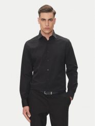 Calvin Klein Koszula Essential LV019EU001 Czarny Regular Fit. Czarne koszule męskie CALVIN KLEIN, m, bez wzorów, z bawełny, bez kołnierzyka, bez ramiączek. Za 309.99 zł.