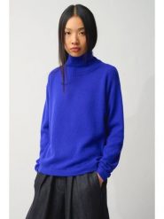 AUTHENTIC CASHMERE Kaszmirowy sweter "Cheviot" w kolorze niebieskim rozmiar: M. Niebieskie golfy damskie AUTHENTIC CASHMERE, m, bez wzorów, z kaszmiru, bez ramiączek. Za 353.27 zł.