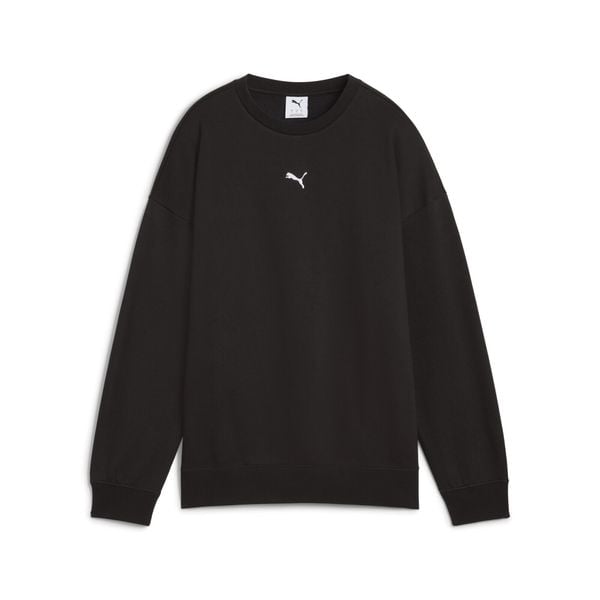 Damska bluza oversize z okrągłym dekoltem Essentials PUMA. Czarne bluzy z kapturem damskie Puma, xs, z bawełny. Za 157.05 zł.