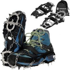 Raczki na buty turystyczne Springos stalowe. Szare obuwie trekkingowe damskie SPRINGOS. Za 133.99 zł.