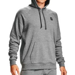 Bluza sportowa męska Under Armour Rival Fleece Hoodie. Szare bluzy bez kaptura męskie Under Armour, bez wzorów, z bawełny, casualowe, bez kołnierzyka, bez ramiączek. Za 254.35 zł.