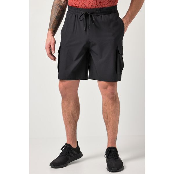 Męska Bermudy FLEXNAMIC® fitness szybkoschnące do rozm. 7 XL. Czarne szorty męskie JAY-PI, na lato, bez wzorów, z materiału, sportowe. Za 239.99 zł.