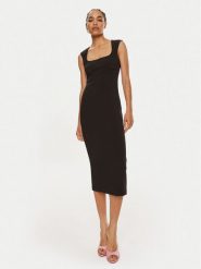 Pinko Sukienka koktajlowa Valensole 103960 A20A Czarny Slim Fit. Czarne sukienki damskie Pinko, bez wzorów, z syntetyku, wizytowe, bez kołnierzyka, bez ramiączek. Za 849.99 zł.