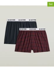 G-Star Bokserki (2 pary) w kolorze granatowo-czerwonym rozmiar: L. Czerwone bokserki męskie G-Star, bez wzorów. Za 136.45 zł.