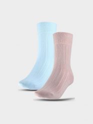 4F Skarpetki casual za kostkę (2-pack) damskie - multikolor 39-42. Skarpetki damskie 4f, bez wzorów, z bawełny. W wyprzedaży za 29.99 zł.