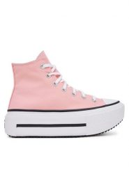 Converse Trampki Chuck Taylor All Star Lift Double Stack A15012C Różowy. Czerwone trampki i tenisówki damskie Converse, bez wzorów, z materiału. Za 359.99 zł.