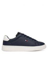 Tommy Hilfiger Sneakersy T3X9-34350-1355 M Granatowy. Niebieskie buty sportowe chłopięce Tommy Hilfiger, bez wzorów, ze skóry, bez zapięcia. Za 299.99 zł.