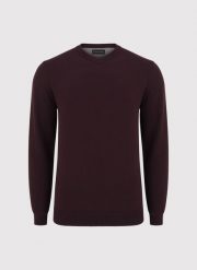 PAKO LORENTE – Fioletowy męski sweter w serek. Fioletowe swetry męskie Pako Lorente, na jesień, m, bez wzorów, z bawełny, bez kołnierzyka. Za 79.99 zł.