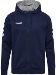 Bluza z kapturem sportowa męska Hummel Go Cotton Zip Hoodie. Białe bluzy sportowe męskie HUMMEL, m, z bawełny. Za 98.00 zł.