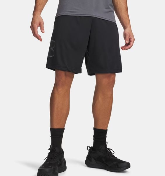 Spodenki treningowe męskie UNDER ARMOUR UA TECH GRAPHIC SHORT. Czarne szorty męskie Under Armour, bez kołnierzyka. Za 89.99 zł.